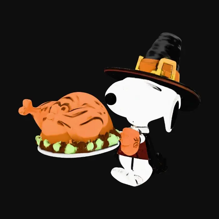 3D model for #Thanksgiving#, snoopy