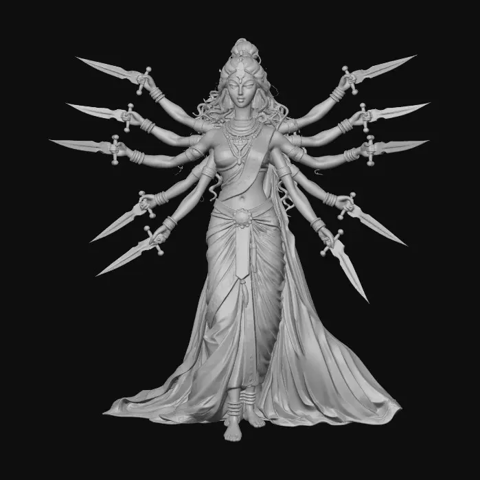 3D model for Warrior Goddess Army