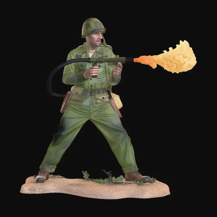 3D model for C.O.D WW2 U.S Flamethrower