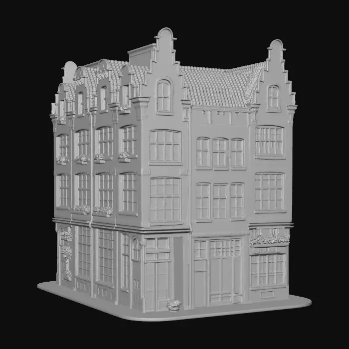 3D model for traditional canal dutch building