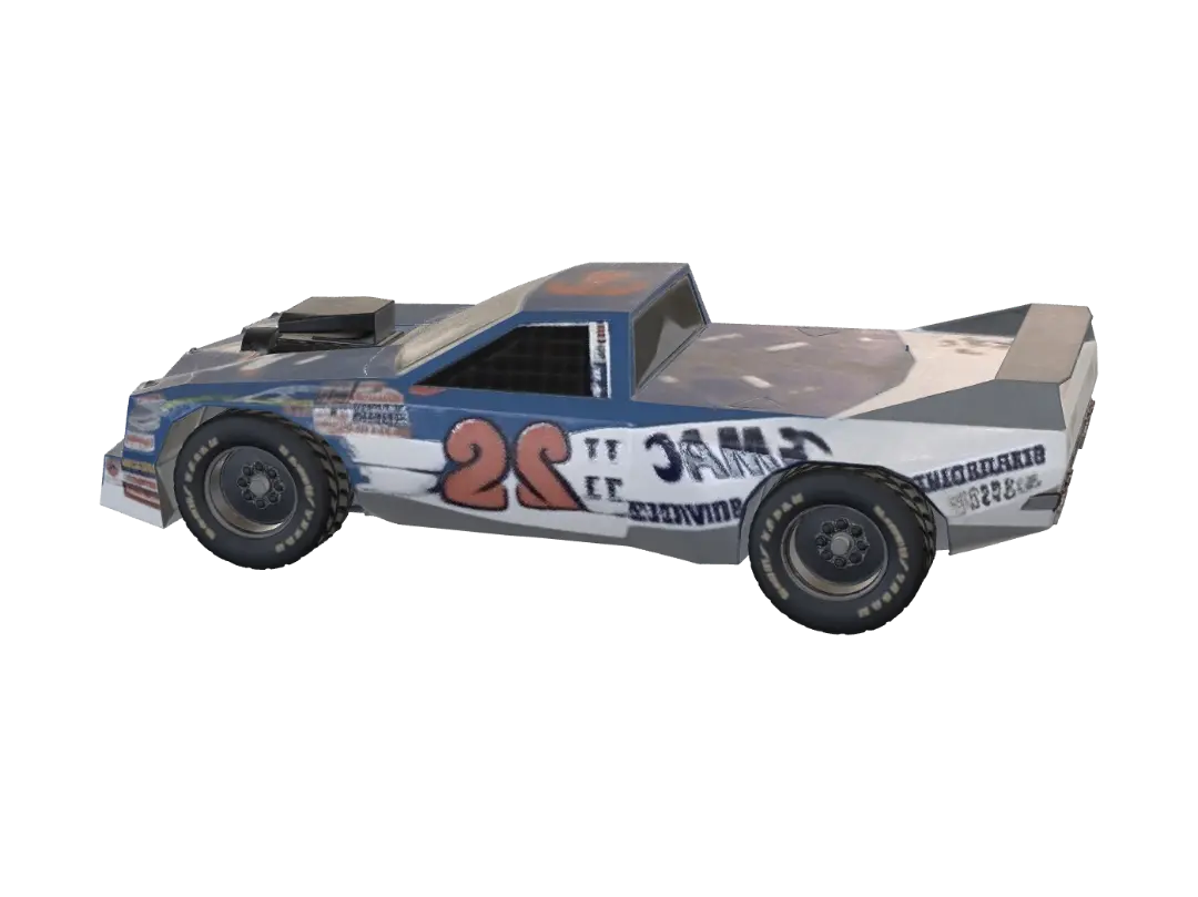 Jack Sprague No. 24 Stock Car - Track 3D model, vytvořený pomocí AI