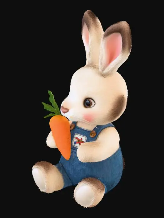 3D model for Carrot Overalls Bunny