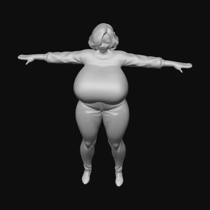 3D model for stylized female character 3d model