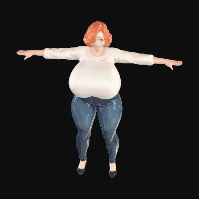 3D model for stylized female character 3d model