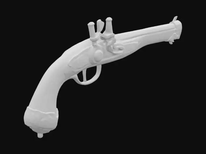 3D model for a flint lock pistol
