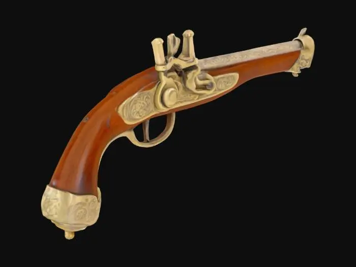 3D model for a flint lock pistol
