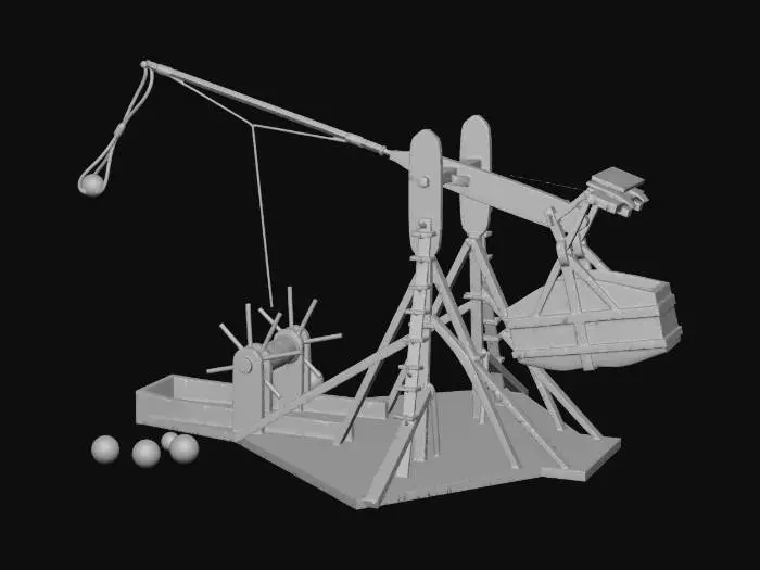 3D model for Medieval Trebuchet