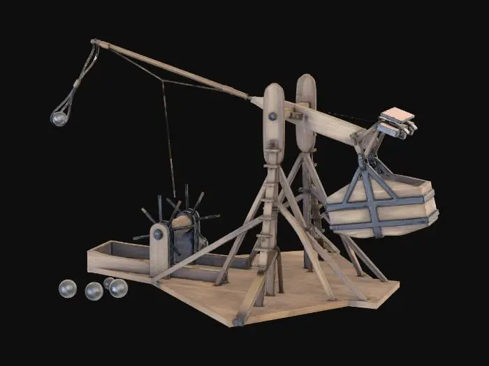 3D model for Medieval Trebuchet