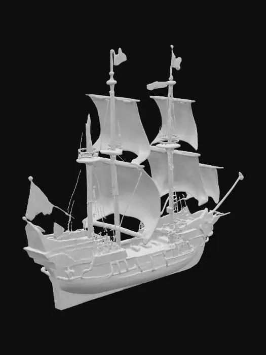 3D model for a spanish galleon, photo realistic
