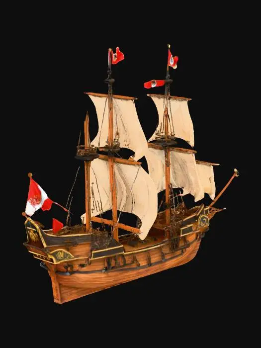 3D model for a spanish galleon, photo realistic
