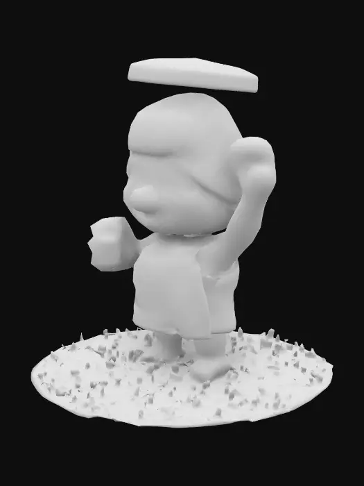 3D model for smurf having a hot shower