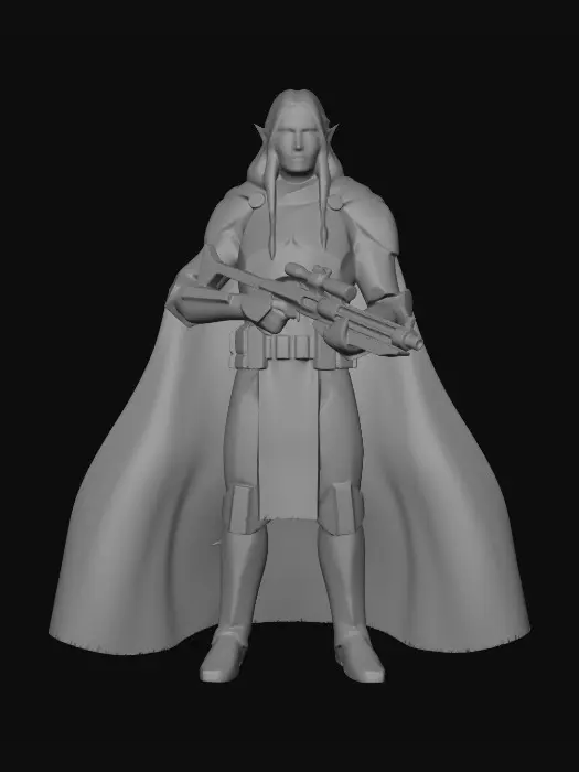 3D model for Elven Ranger in the Whispering Forest