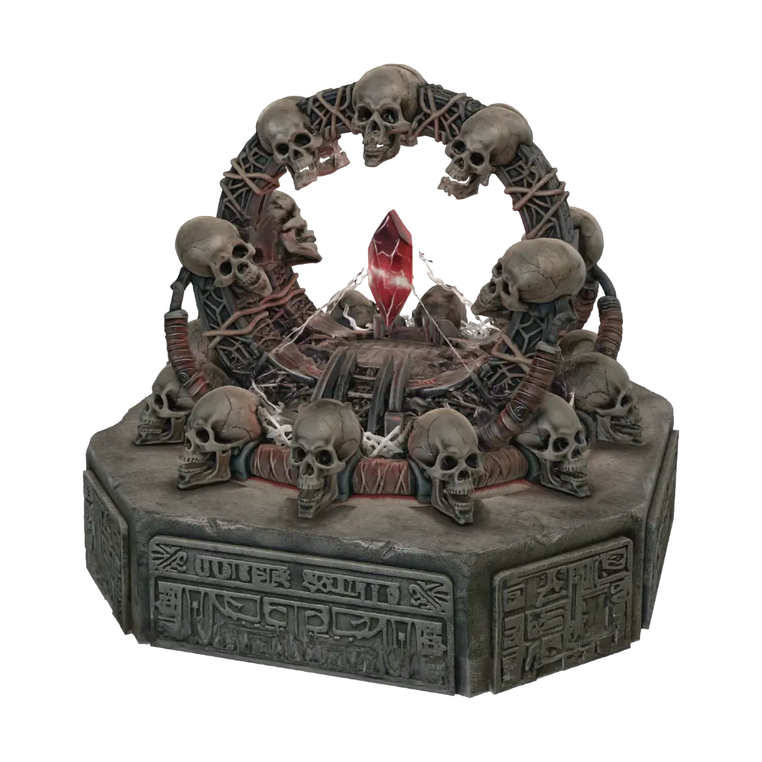 The Dark Altar - Eldritch 3D model, vytvořený pomocí AI