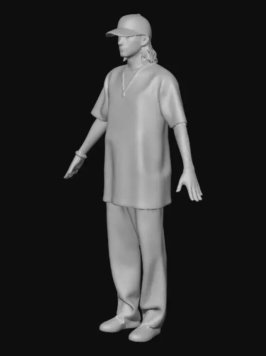 3D model for Casual Style in Red Cap