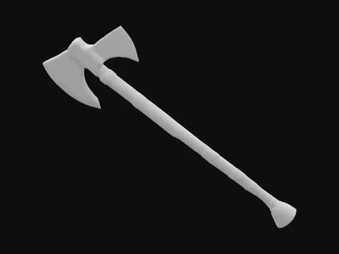 3D model for a medieval battle axe
