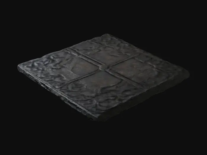 3D model for A dungeon ceiling tile made of dark, damp worked stone
