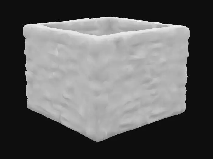 3D model for A dungeon wall made of dark, damp worked stone
