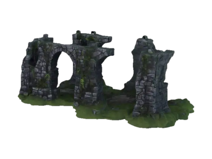 Dark Fantasy Forest Stone Ruins by Drubco — made with Meshy AI 3D generator, free FBX OBJ GLB STL download