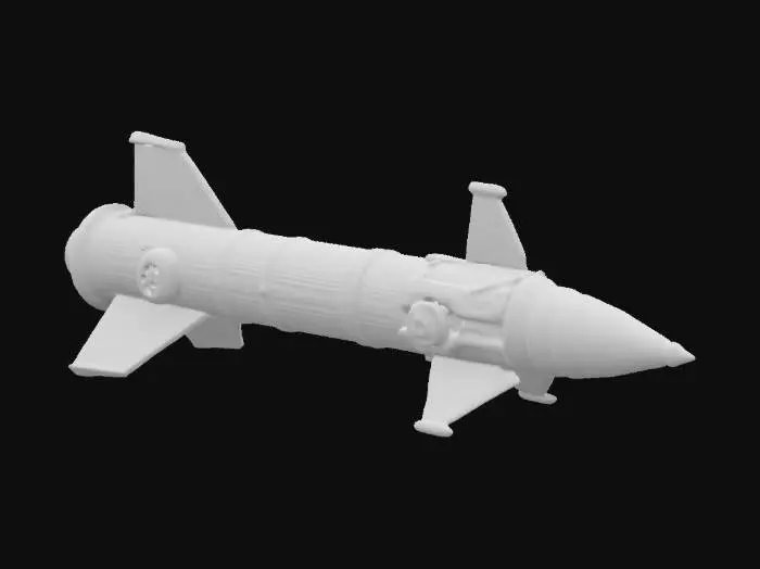 3D model for an ICBM missile built in the style of a Leonardo Da Vinci concept sketch, #ChronoForgeWeapon#