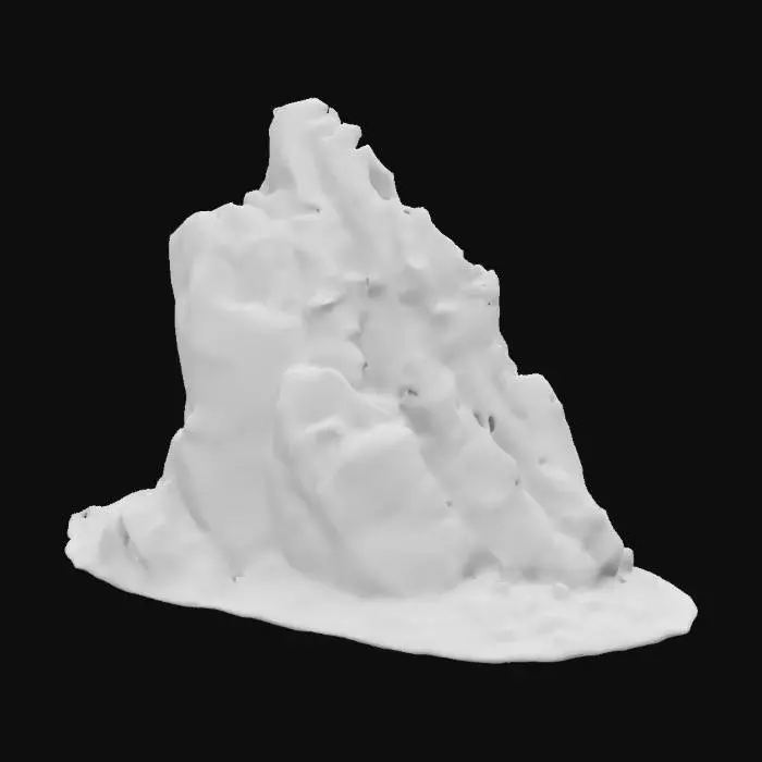 3D model for dark fantasy forest rocks