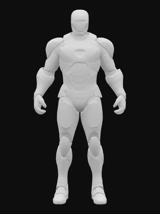 3D model for Ultra-detailed 3D model of Iron Man in his iconic red and gold armor, inspired by the Mark LXXXV suit from Avengers: Endgame. The armor features hyper-realistic metallic surfaces with PBR textures — red anodized titanium panels with subtle edge wear and scuff marks, gold-plated joints, and intricate mechanical underlayers visible in the arm, chest, and leg seams. The Arc Reactor is embedded in the chest plate, glowing with a soft blue light, with inner circuitry and illumination bloom effects.
Armor segments are fully articulated: shoulder pads, elbow guards, gauntlets, knee plates, and jet boots with detailed thrusters and micro-flap mechanisms. Visible nano-tech panel lines suggest modular movement.