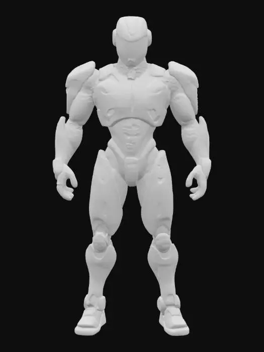 3D model for Object: BMW M3-Inspired Sci-Fi Mascot
Material: Ultra-light graphene composite with a glossy alpine white and carbon black finish, incorporating subtle LED accents
Shape/Form: Humanoid robotic figure with muscular, aerodynamic armor plating and aggressive M-sport styling cues. Stands in a powerful, grounded pose, echoing the bold stance of the BMW M3. Design elements reflect the iconic kidney grille silhouette and M-series aerodynamic forms.
Glossy alpine white base with matte carbon black panels, signature M tricolor (blue, dark blue, red) accents across the chest and shoulders. LED lines mimic motion and energy flow, subtly integrated along limbs and chestplate.
Smooth, high-tech carbon fiber surfaces with micro-vent patterns and panel lines referencing performance chassis design.