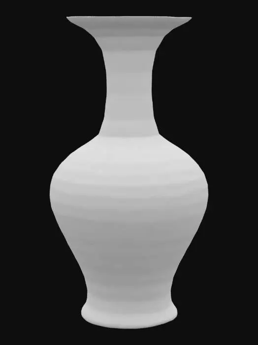 3D model for Ultra-detailed 3D model of a porcelain vase from the Ming Dynasty. Elegant, tall silhouette with a slightly flared rim and narrow neck. Covered in traditional blue and white glaze featuring intricate hand-painted floral and dragon motifs. Smooth glossy ceramic surface with visible glaze variations and fine craquelure patterns. Authentic proportions and historical accuracy. 8K PBR textures with emphasis on reflective ceramic finish, hand-painted detail, and subtle aging. Clean UVs, watertight mesh, ideal for museum-grade renders or historical game scenes.
