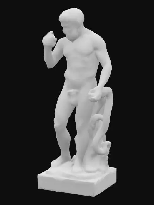 3D model for create granite statue depicting the temptation sin and regret of man . detailed mesh and texture ..