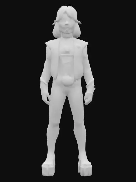 3D model for Rockstar Feline clean mesh even colors no bleed no artifacts , SYMMETRICAL character game asset