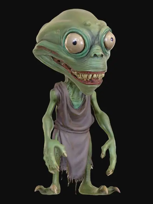 3D model for 1960's horror alien low budget hollywood monster