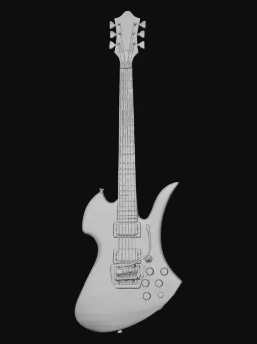 3D model for Red Electric Guitar