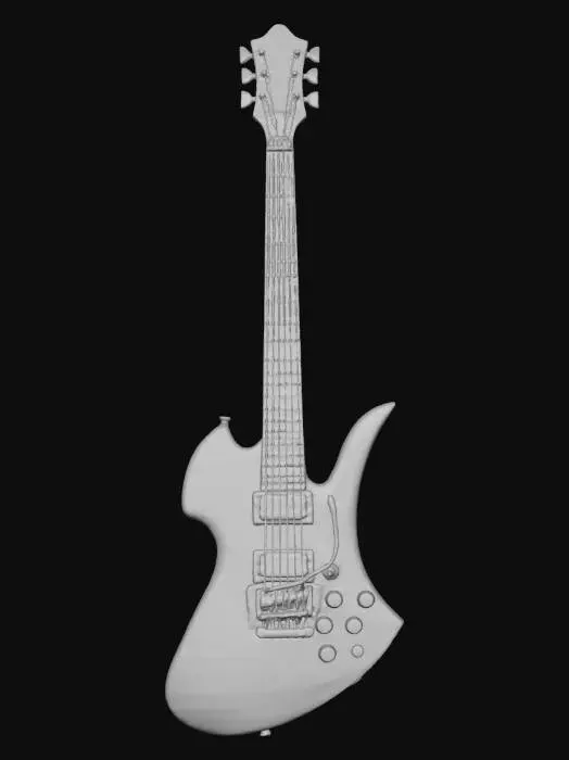3D model for Red Electric Guitar