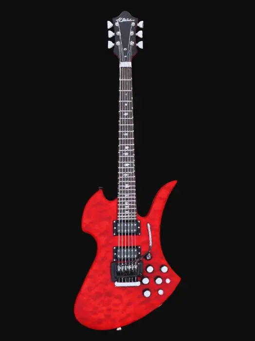 3D model for Red Electric Guitar