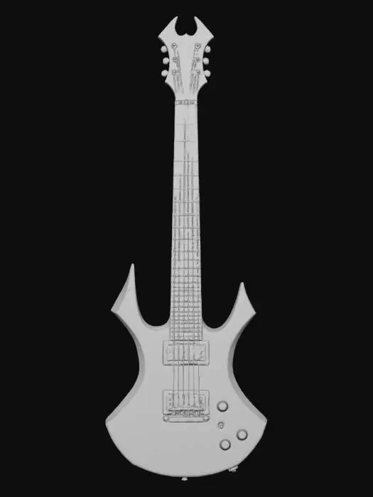 3D model for Spiky Electric Guitar