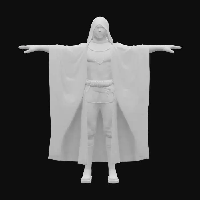 3D model for " norwegian Black Metal music band member" game asset t posed for rigging..No artifacts, no bad lighting, no texture misplacement,,Nothing in hands ..