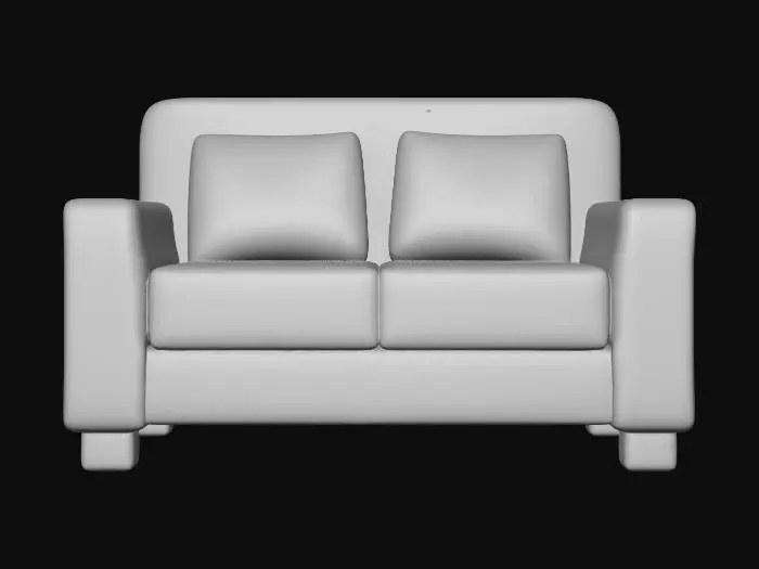 3D model for Terracotta Loveseat