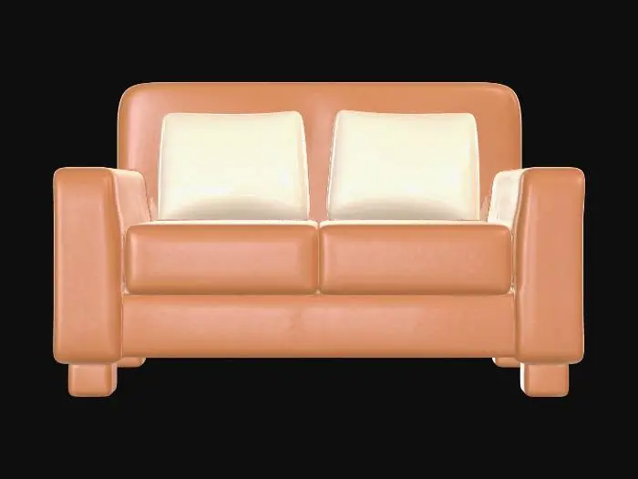 3D model for Terracotta Loveseat