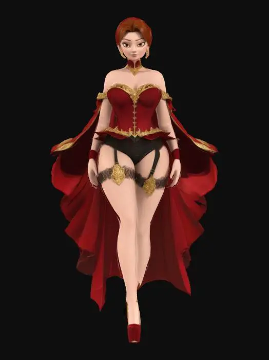3D model for Scarlet Elegance
