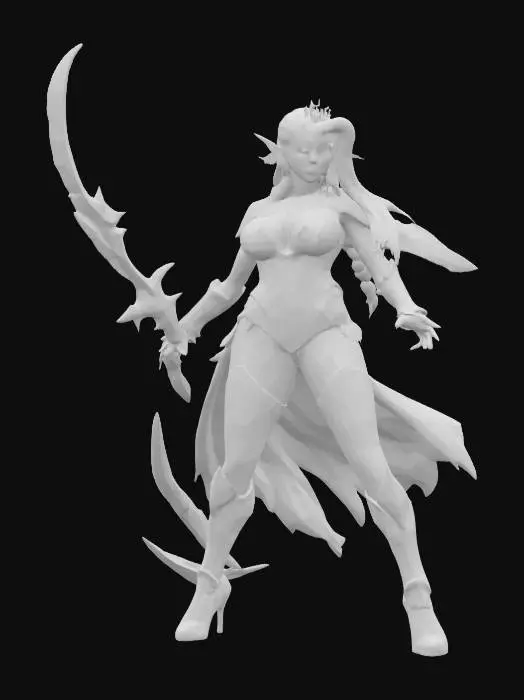 3D model for Dark Elven Archer