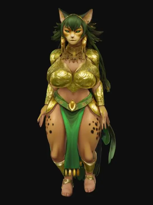 3D model for Aztec Warrior Queen