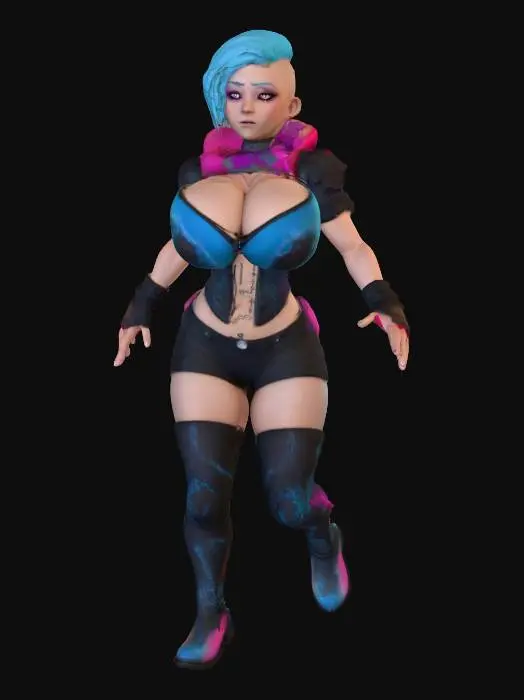 3D model for cyberpunk hacker