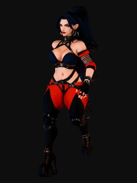 3D model for Futuristic Latex Warrior