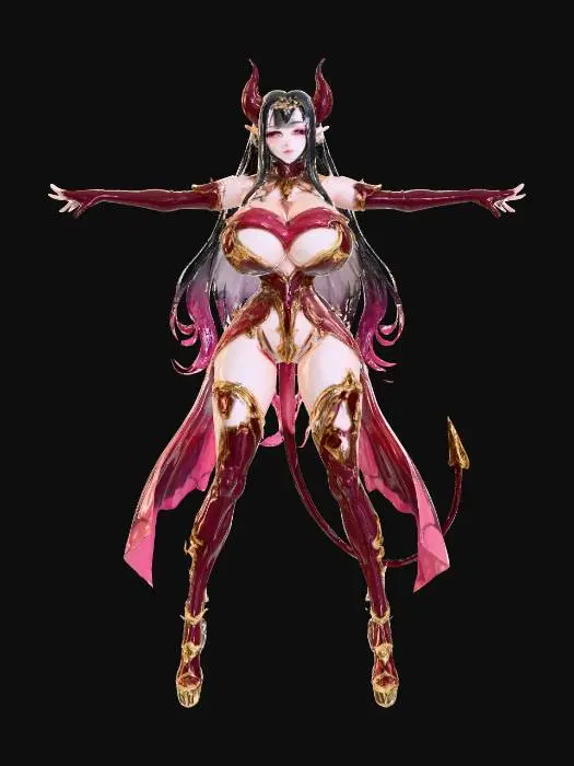 3D model for Sexy Latex Demon