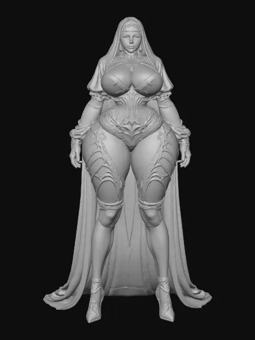 3D model for Mystical Hijab Gothic Elegance