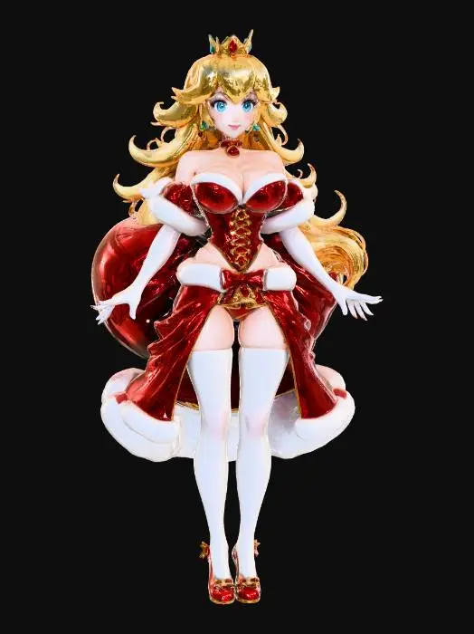 3D model for Santa Princess Peach, #Christmas2025#