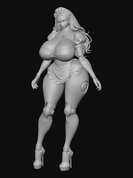 3D model for Voluptuous Robotic Maid