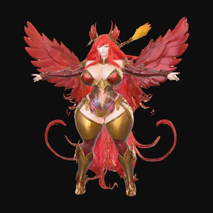 3D model for Phenix Warrior, #PBR#