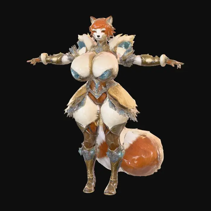 3D model for Forest Guardian Warrior, #PBR#