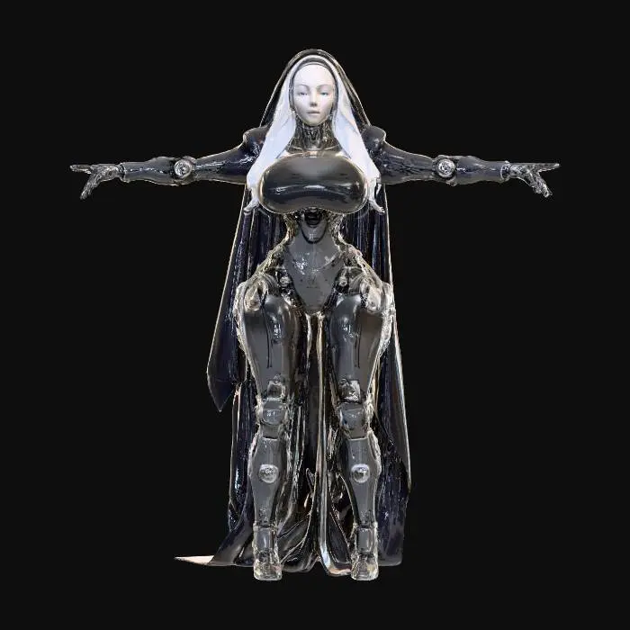 3D model for Cybernetic Nun in Latex, #PBR#