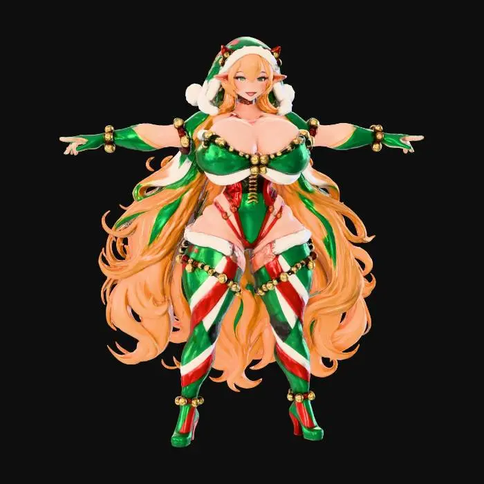 3D model for Festive Elf Warrior